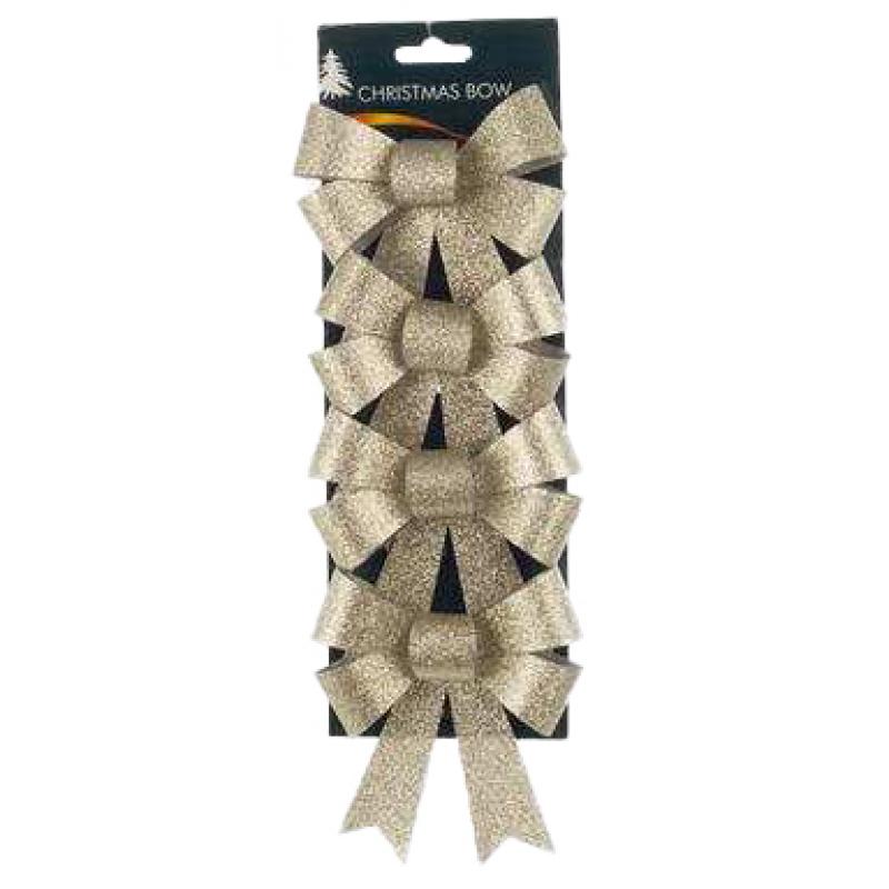 4 Champagne Xmas Bows